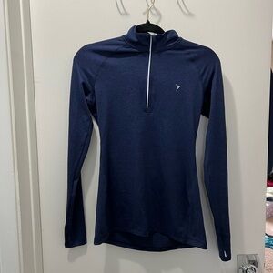 Navy Long Sleeve Quarter-Zip Top